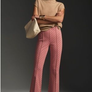 The Margot Kick-flare cropped pants. Orange/pink. Large/Tall Out of Stock.